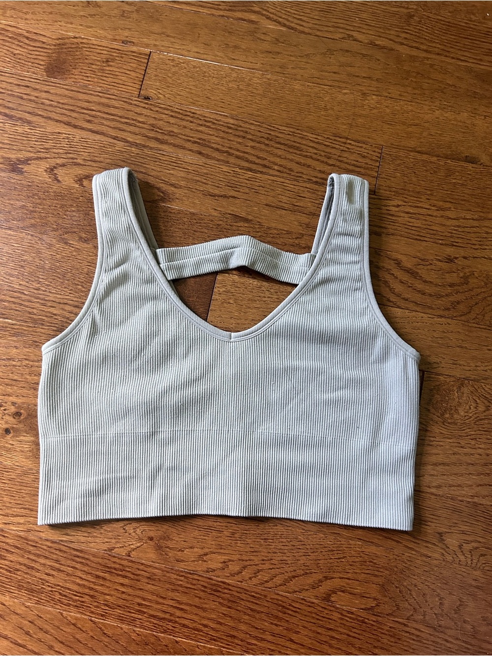 90 Degree By Reflex Ribbed Crop Tank - Grey